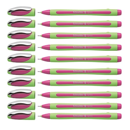 Schneider Pen Line-Up Fineliner Pens with Case, 4 Colors Per Pack, 10PK 190009